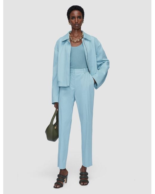 Joseph Blue Coleman Long Light Cotton Trousers