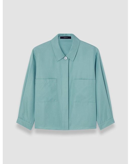Joseph Blue Satie Soft Cotton Silk Shirt