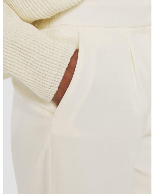 Pantalon Alanel en soie et coton doux Joseph en coloris White
