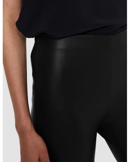 Joseph Gray Leather Stretch Leggings