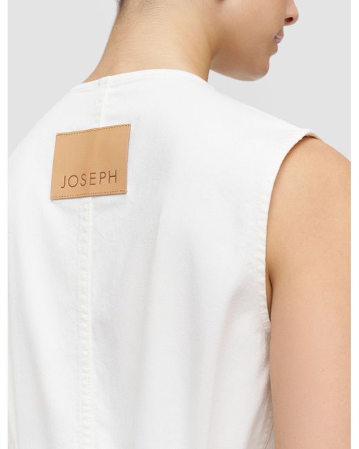 Joseph White Balan Denim Sleeveless Jacket