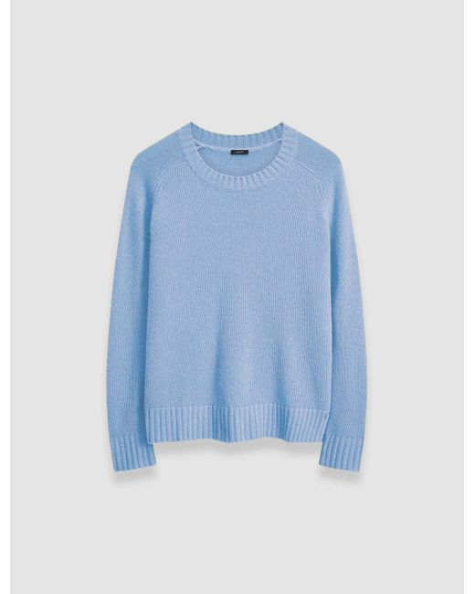 Joseph Blue Open Cashmere Round Neck Jumper