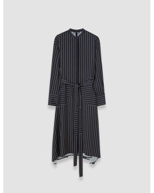 Joseph Blue Orlana Geometric Print Silk Dress