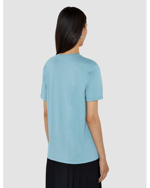 T-Shirt En Jersey De Coton Et Soie Joseph en coloris Blue