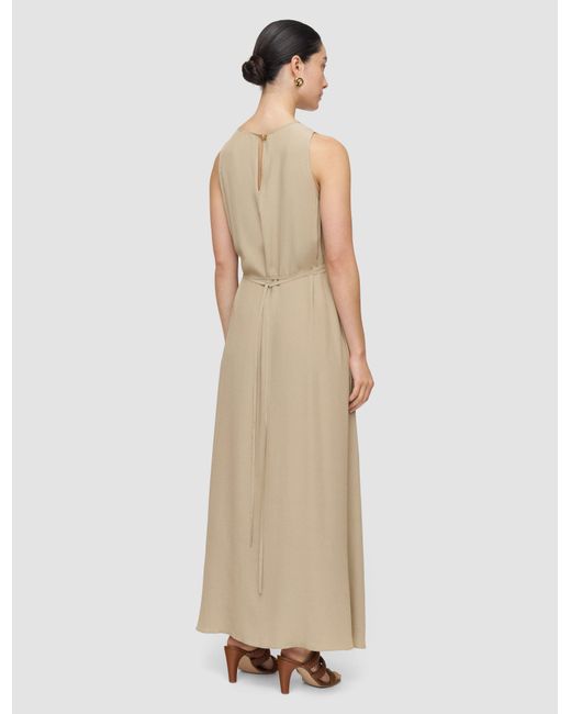 Joseph Natural Lottie Silk Blend Crepe Dress