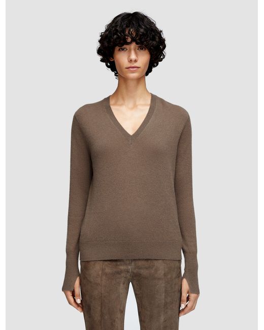 Joseph Natural Light Pure Cashmere V Neck Jumper