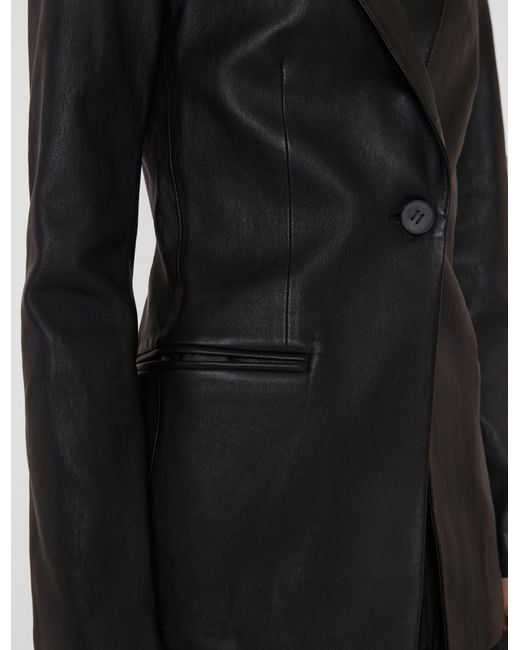 Joseph Black Pascal Leather Stretch Jacket