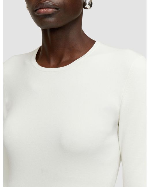 Joseph White Silk Stretch Top