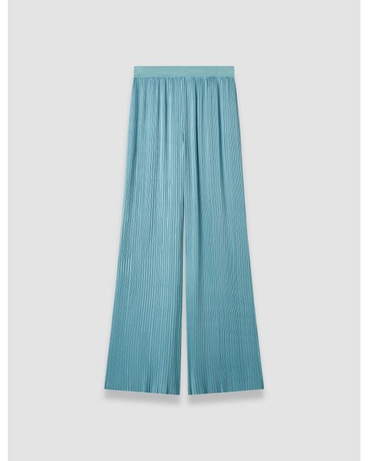 Joseph Blue Amber Pleated Satin Trousers