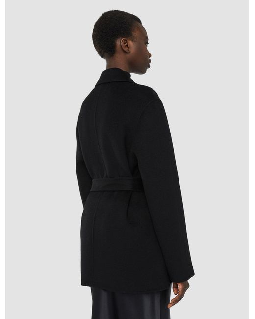 Joseph Black Double Face Cashmere Cenda Coat