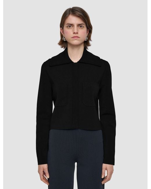 Joseph Black Milano Knit Stretch Short Jacket