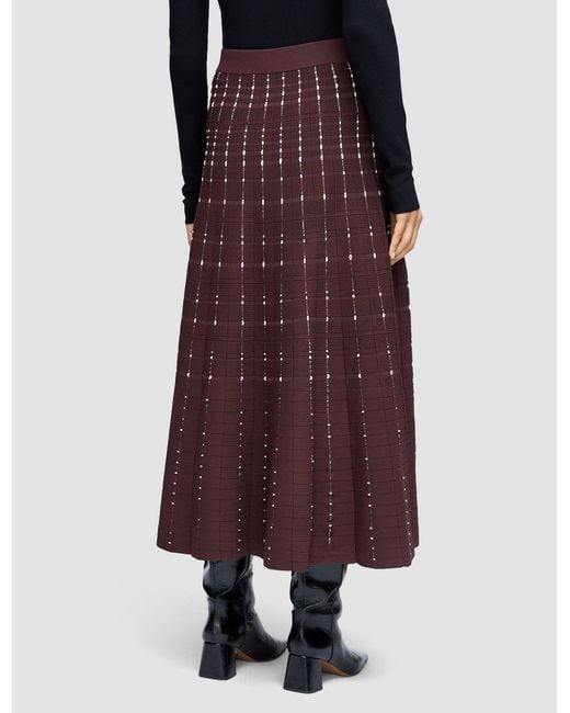 Joseph Purple Fragmented Stripes Skirt