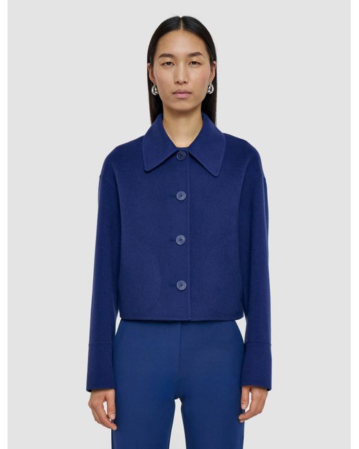 Joseph Blue Gerrard Light Double Face Wool Jacket