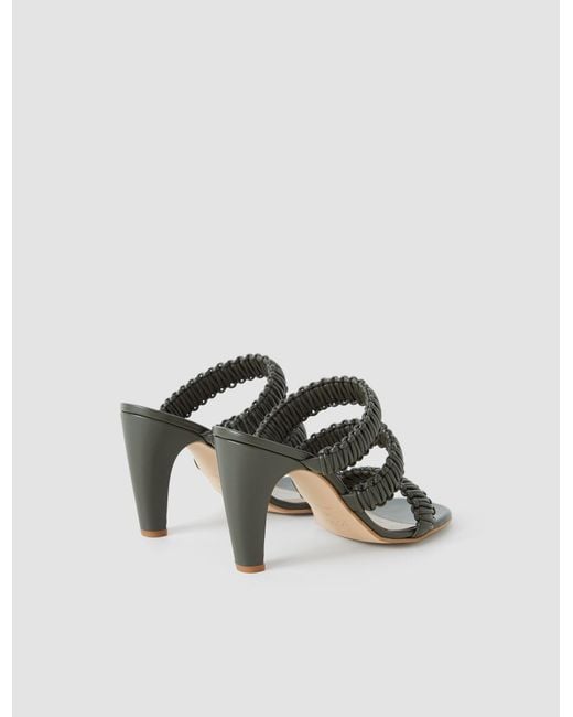 Joseph Green Noor Braided Leather High Heel Sandals