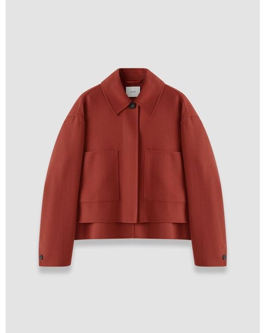 Joseph Red Kalaa Light Double Face Wool Jacket