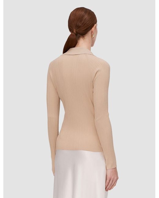 Joseph White Chelia Plissé Knit Top