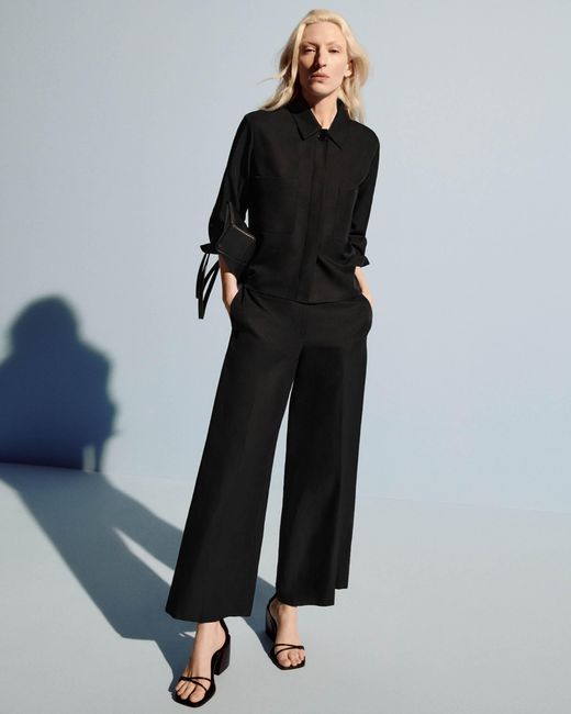 Joseph White Thurlow Soft Cotton Silk Trousers