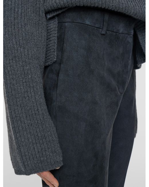 Joseph Blue Coleman Suede Stretch Trousers