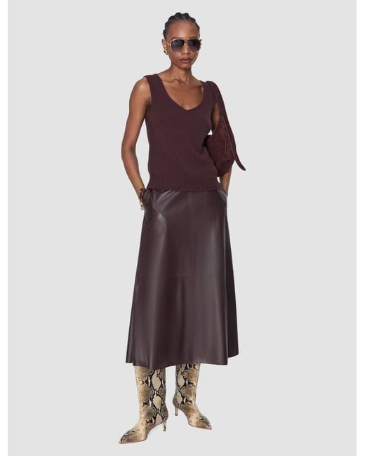 Joseph Red Aba Pure Cashmere Tank Top