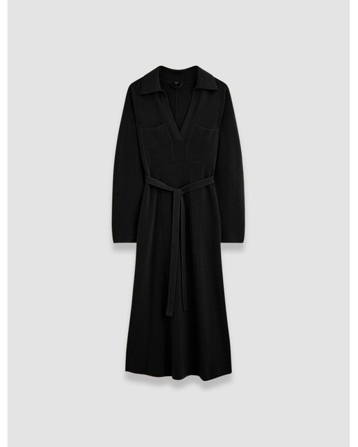 Joseph Black Milano Knitted Wool Dress