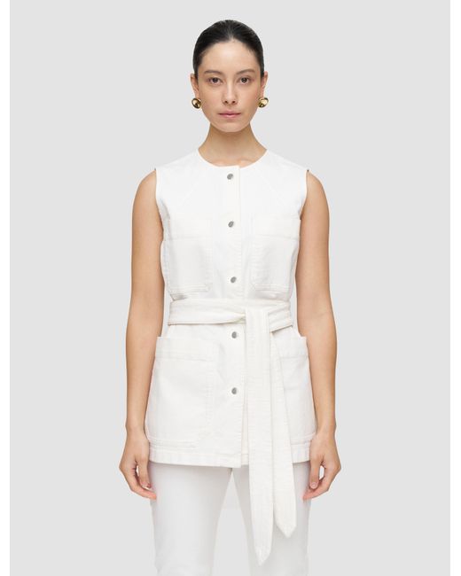 Joseph White Balan Denim Sleeveless Jacket