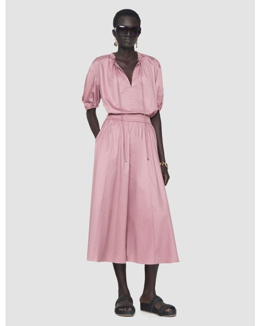 Joseph Pink Manar Cotton Sateen Skirt