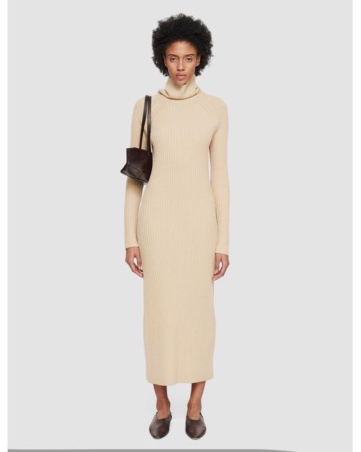 Joseph White Merino Silk Rib Dress