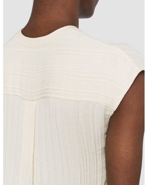 Joseph White Lucien Pleat Jacquard Blouse
