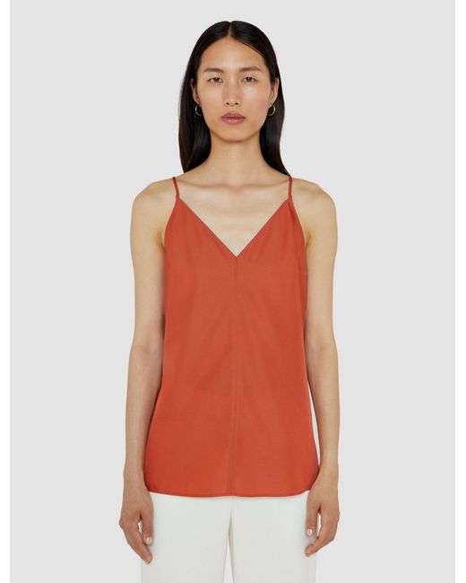 Joseph Red Aragon Soft Cotton Silk Top