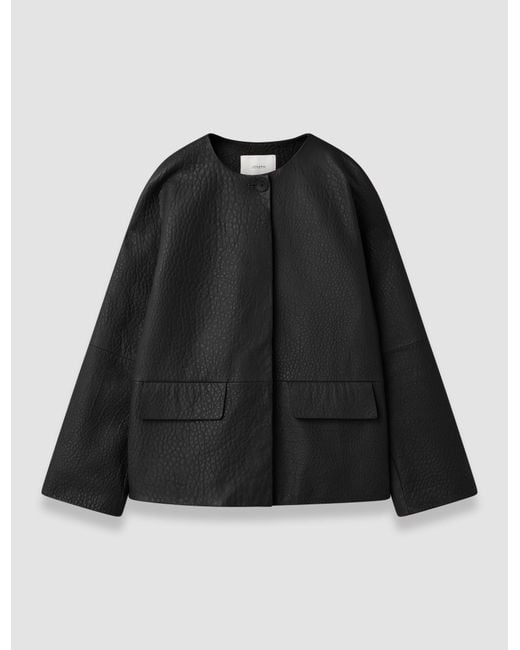 Joseph Blue Barbs Pebble Leather Jacket