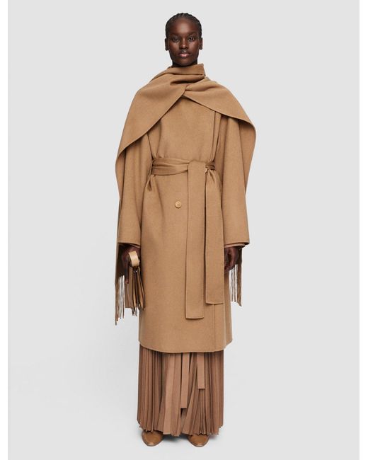 Joseph Natural Light Double Face Lepage Scarf Coat