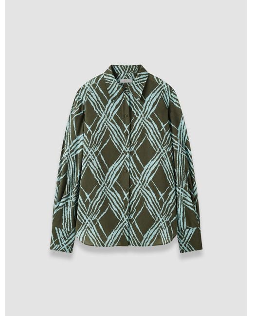 Joseph Green Sina Open Weave Silk Blouse