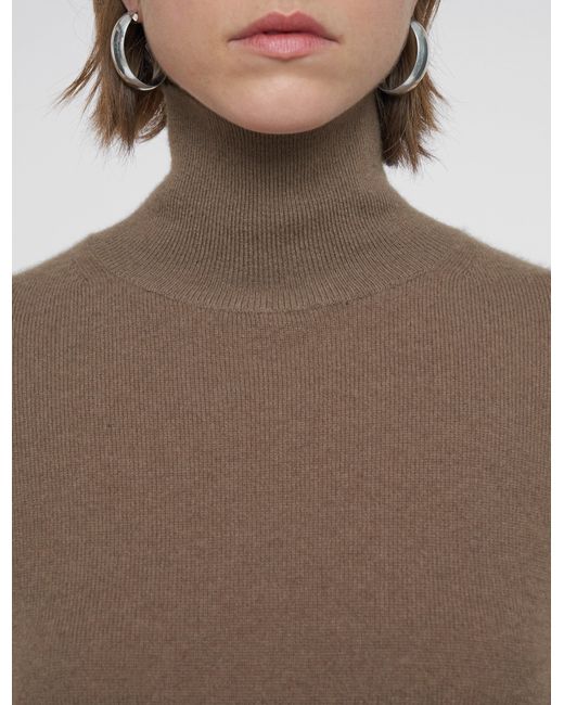 Joseph Brown Light Pure Cashmere High Neck Jumper