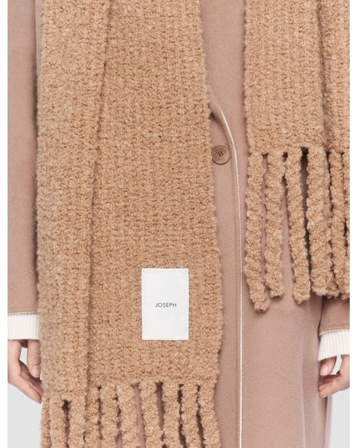Joseph Natural Bouclé Knit Scarf