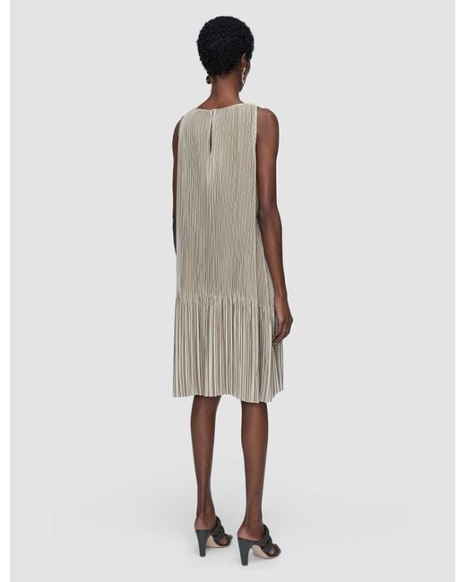 Joseph Natural Rida Pleated Satin Dress