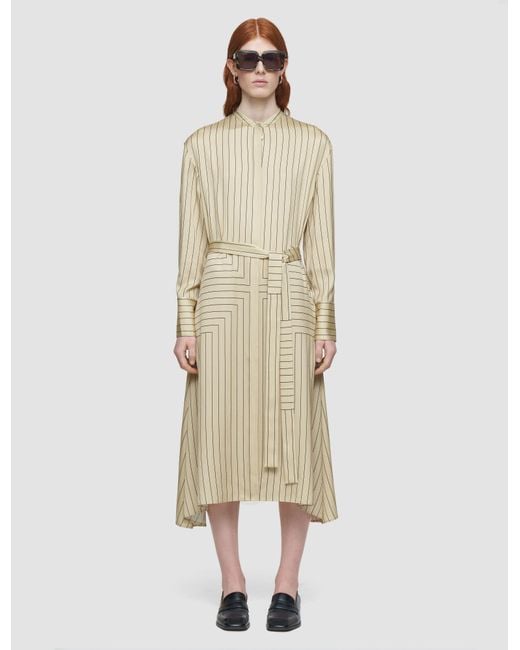 Robe Orlana En Soie À Imprimé Géométrique Joseph en coloris White