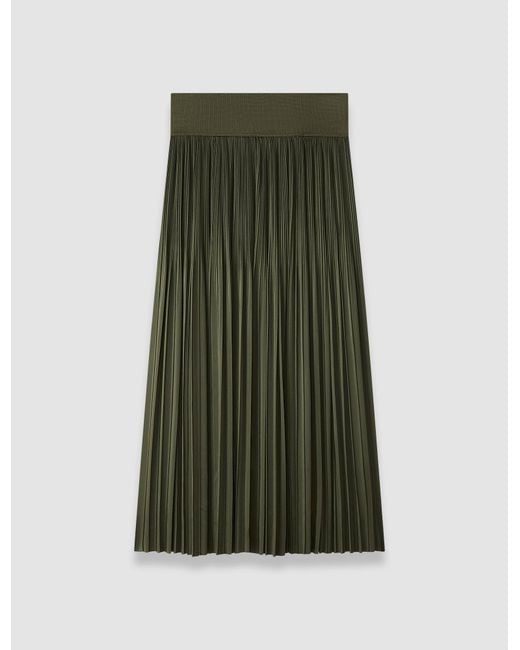 Joseph Green Rabat Pleated Satin Skirt