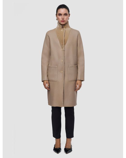 Joseph Natural Britanny Reversible Soft Shearling Jacket