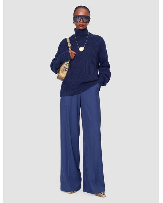 Joseph Blue Isabel Soft Wool Rib Jumper