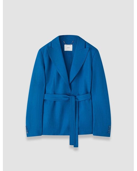 Joseph Blue Vinca Linen Blend Jacket