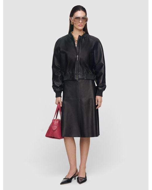 Joseph Black Quinn Soft Nappa Leather Jacket