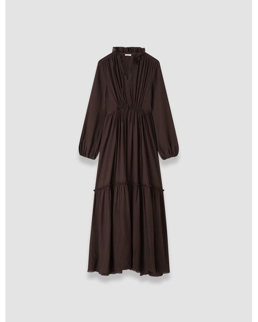 Robe Lotus En Soie Texturée Joseph en coloris Brown