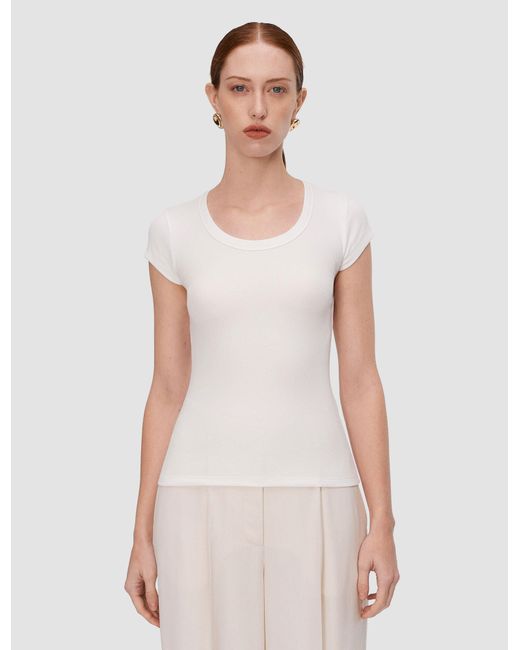 Joseph White Saba Cotton Rib Top