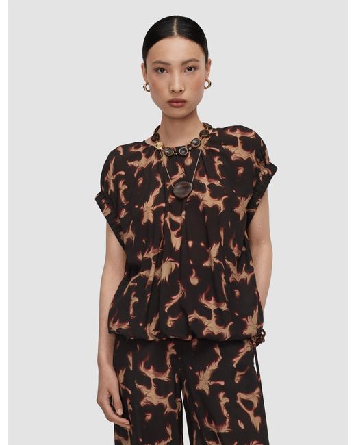 Joseph White Phoebe Tortoiseshell Crepe Blouse