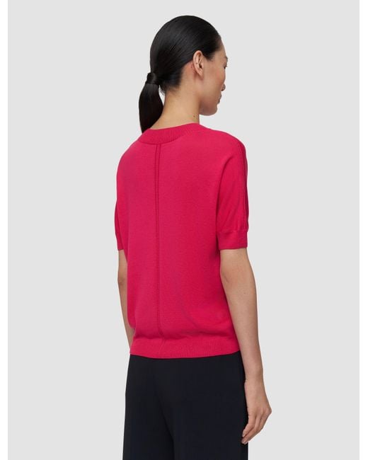Joseph Pink Jana Silk Knit Top