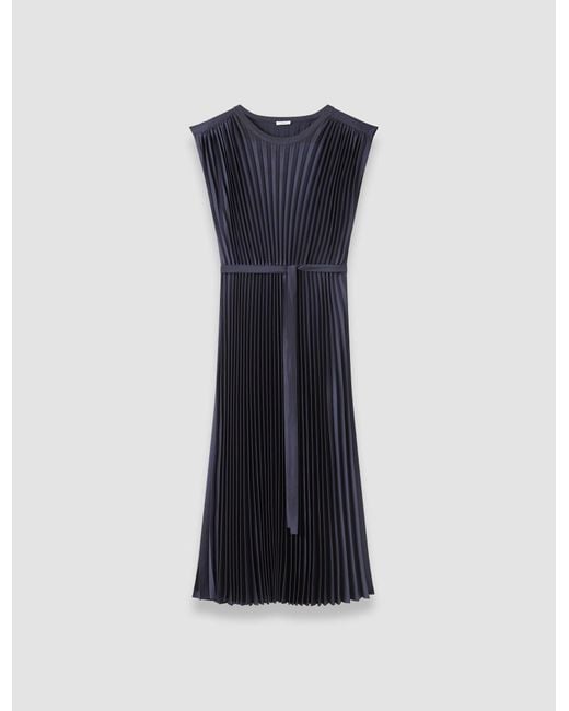 Joseph Blue Volta Knit Weave Plissé Dress
