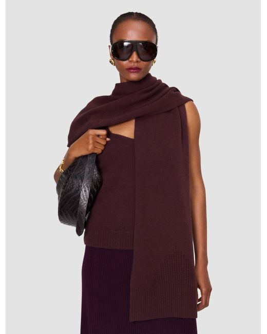 Joseph Purple Pasilla Pure Cashmere Scarf