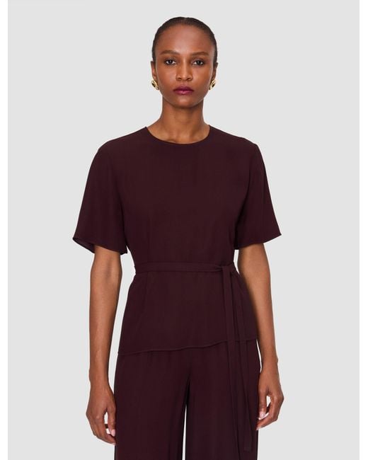 Joseph Red Atheris Crepe Blouse