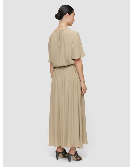 Joseph Natural Elba Silk Blend Crepe Skirt
