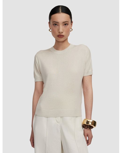 Joseph Natural Jana Silk Knit Top